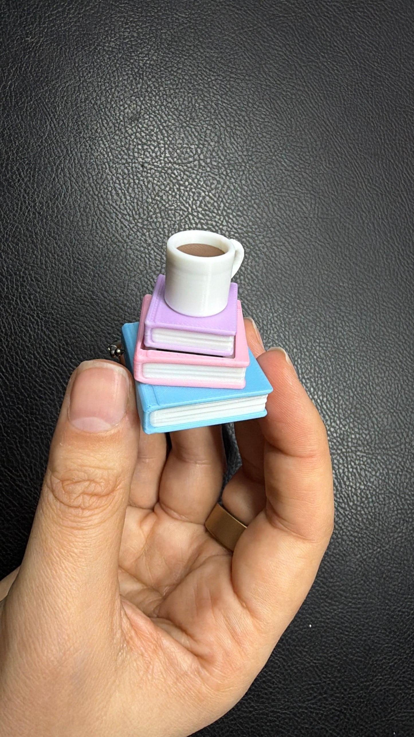 Book Stack Fidget Clicker with Tea or Coffee