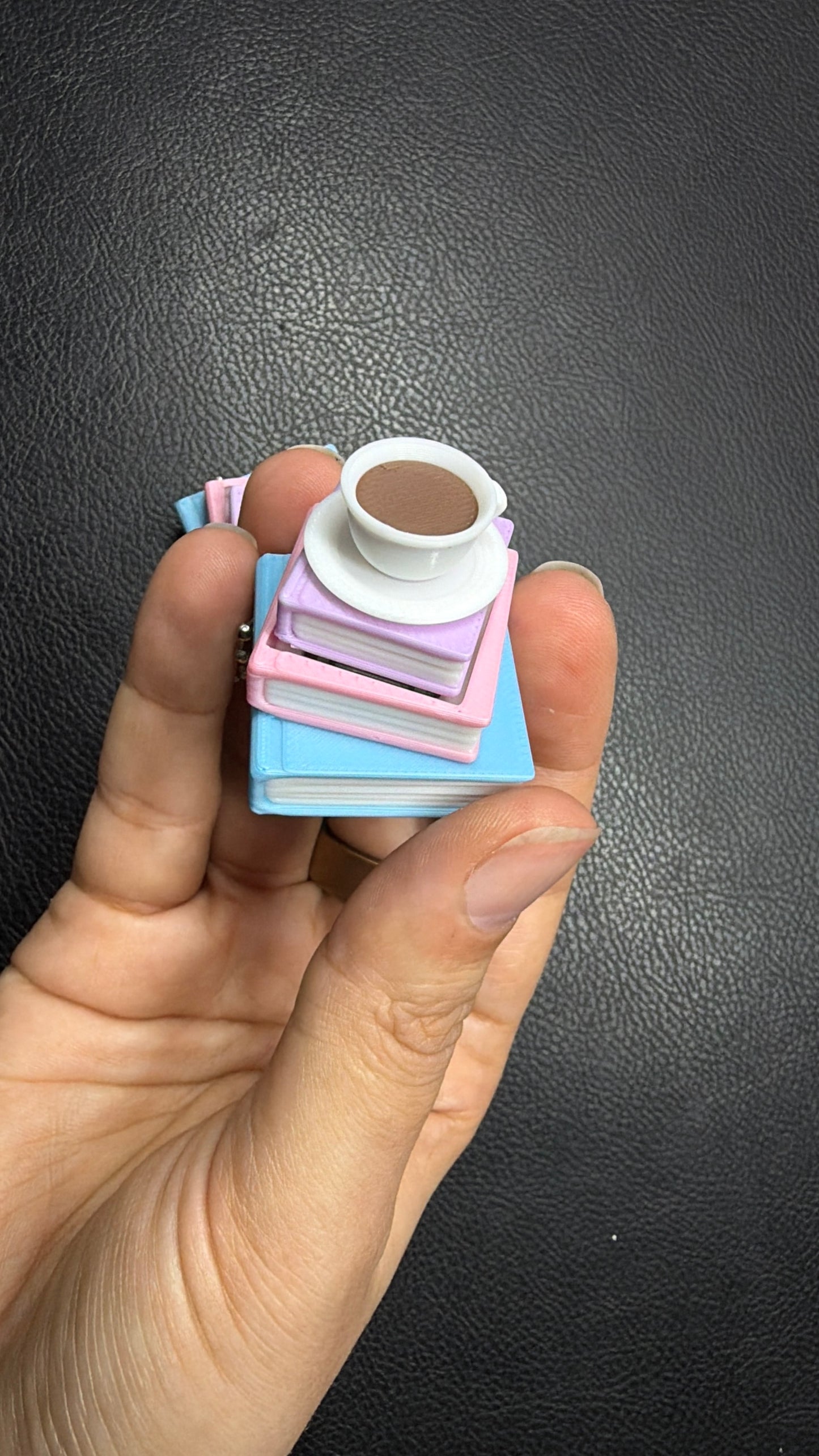 Book Stack Fidget Clicker with Tea or Coffee